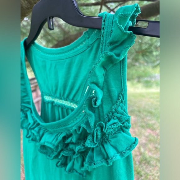 Tank top- xs women/juniors baggy/loose fit, cute ruffle & detail at neck & edge - Picture 11 of 11